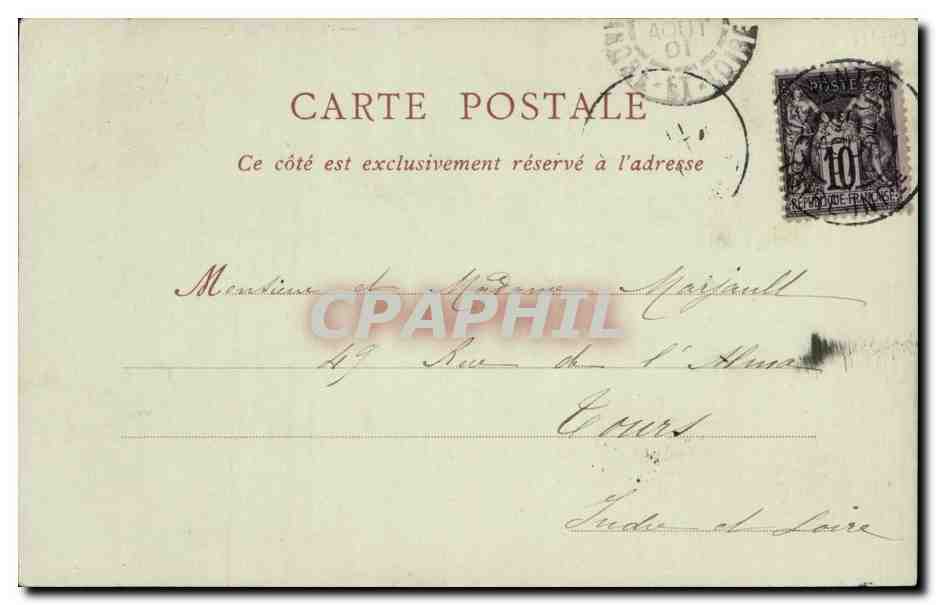 CPA Nantes La place royale — Rückseite