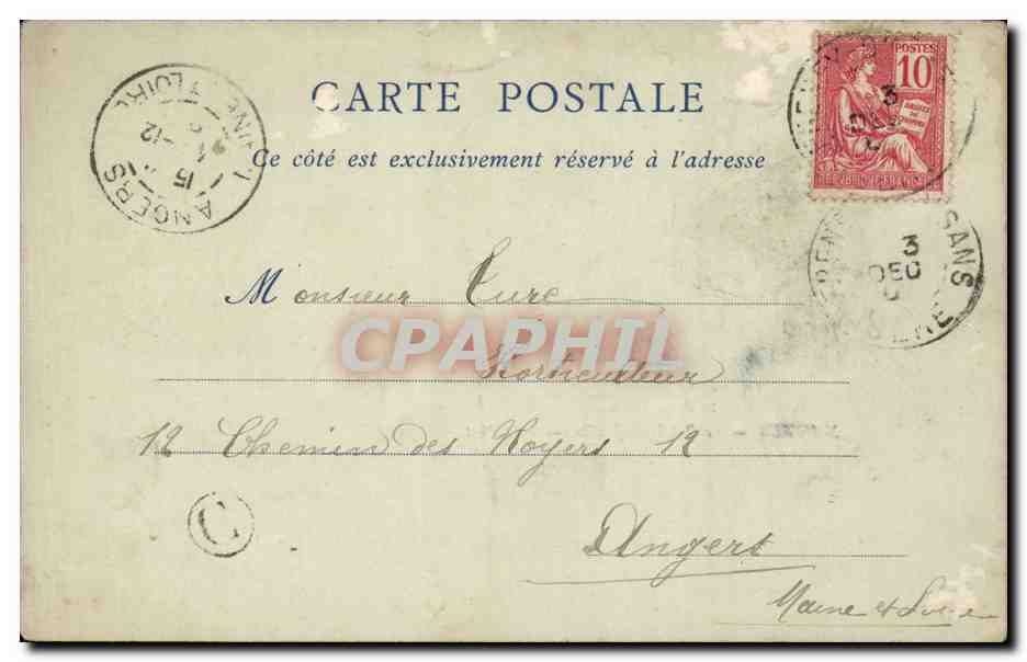 CPA Nantes Palais de justice — Rückseite