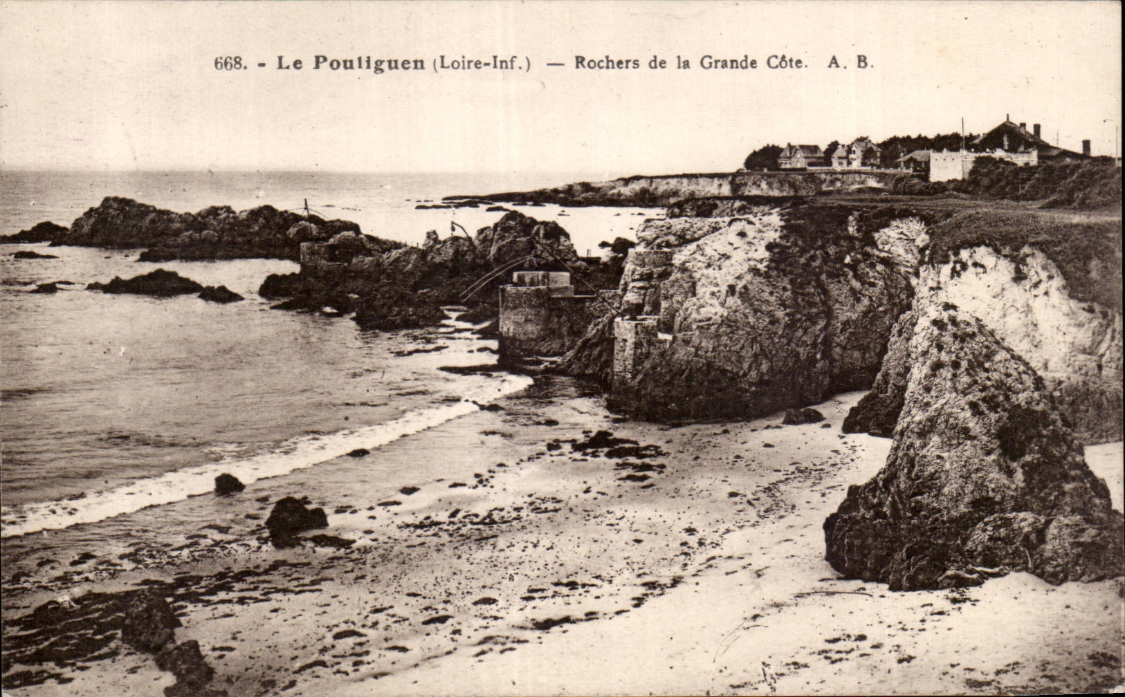CPA Le Pouliguen Rochers de la grande cote