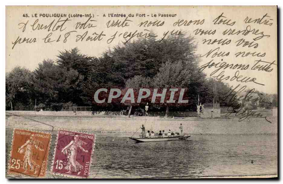 CPA Le Pouliguen A l'entree du port Le passeur