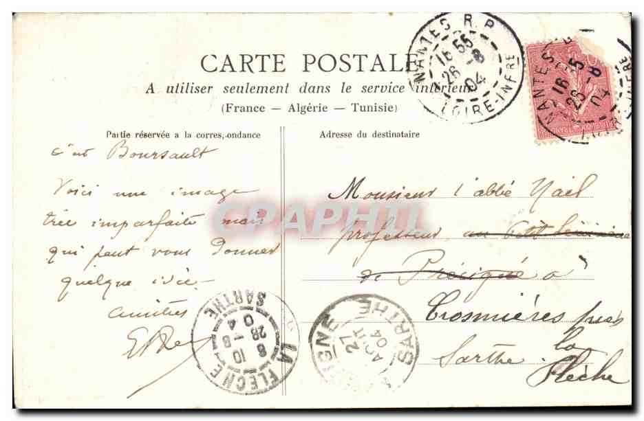 CPA Sainte Pazanne L'eglise — Rückseite
