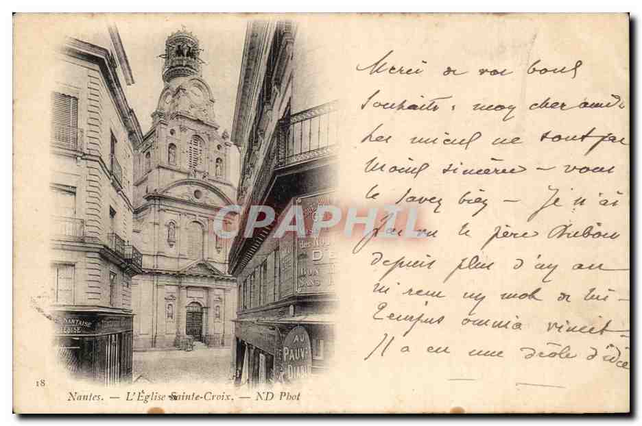 CPA Nantes Eglise Sainte CRoix