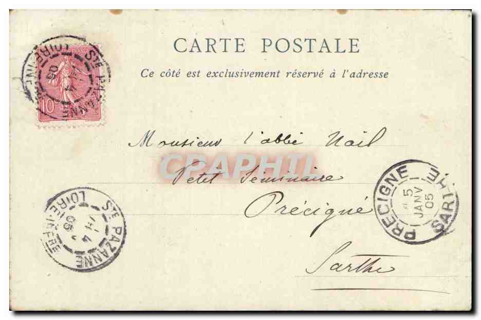 CPA Nantes Eglise Sainte CRoix — Rückseite