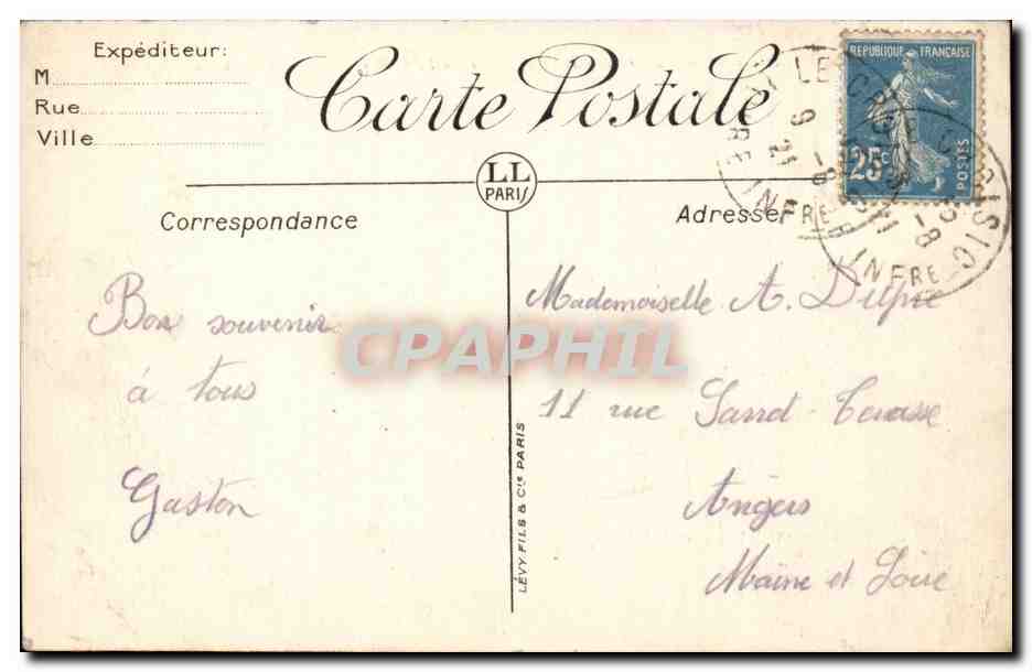 CPA Le Pouliguen La promenade et la sortie du port de l'Emile Solacroup — Rückseite