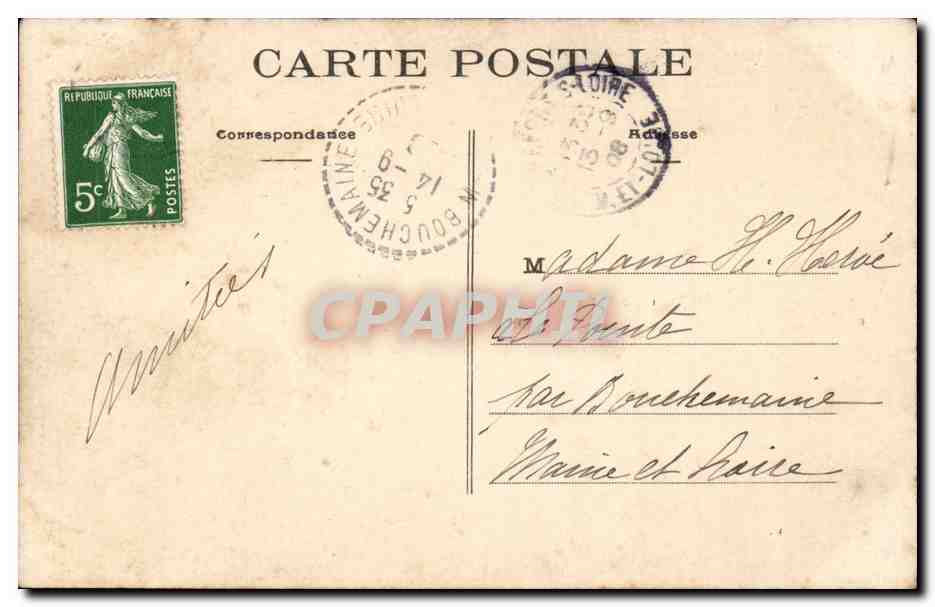 CPA Nantes Le chateau Le grand logis — Rückseite