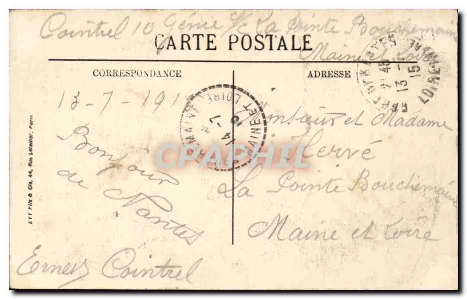 CPA Nantes Vue panoramique — Rückseite