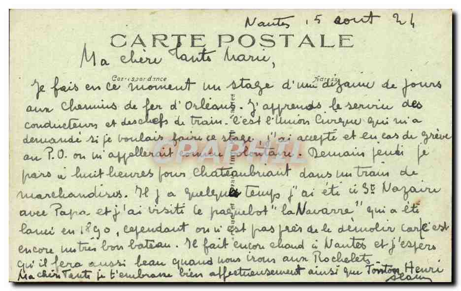 CPA Nantes L'entree du chateau de la duchesse Anne — Verso