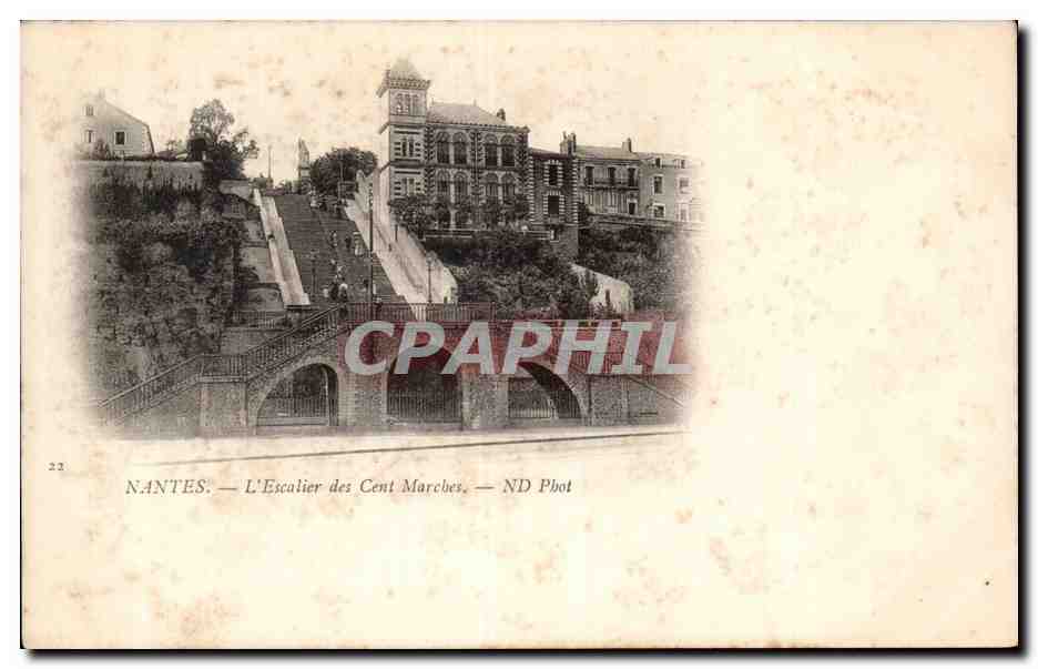 CPA Nantes L'escalier des cent marches