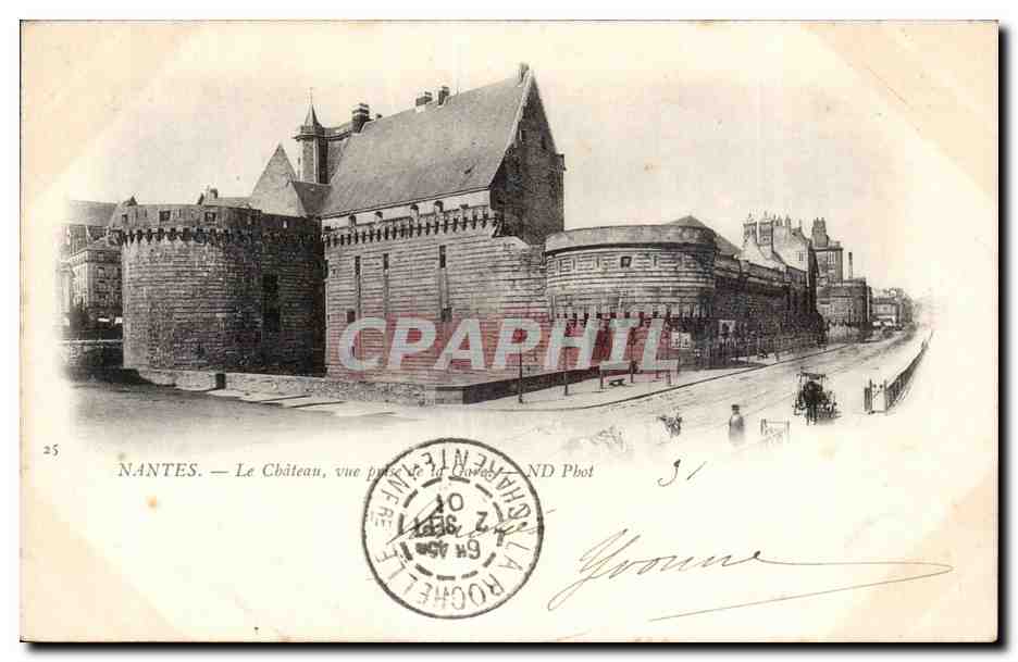CPA Nantes Le chateau vue prise de la gare