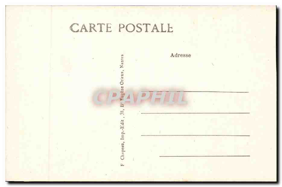 CPA Le Croisic Rochers sur la grande cote — Rückseite