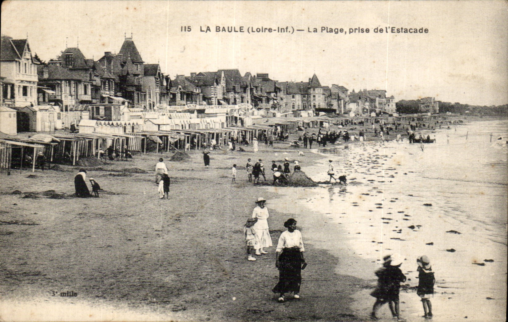 CPA La Baule La plage prise de l'estacade