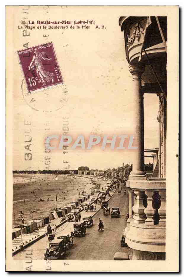 CPA La Baule sur mer La plage et le boulevard de la mer
