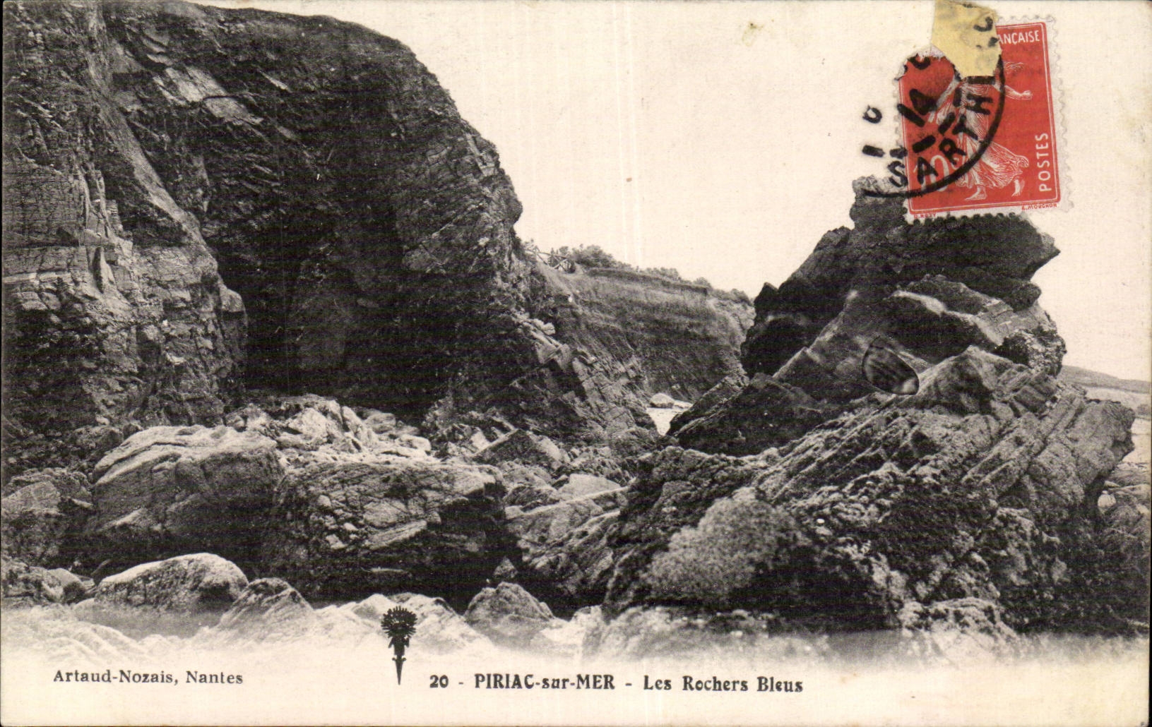 CPA Piriac sur mer les rochers bleus