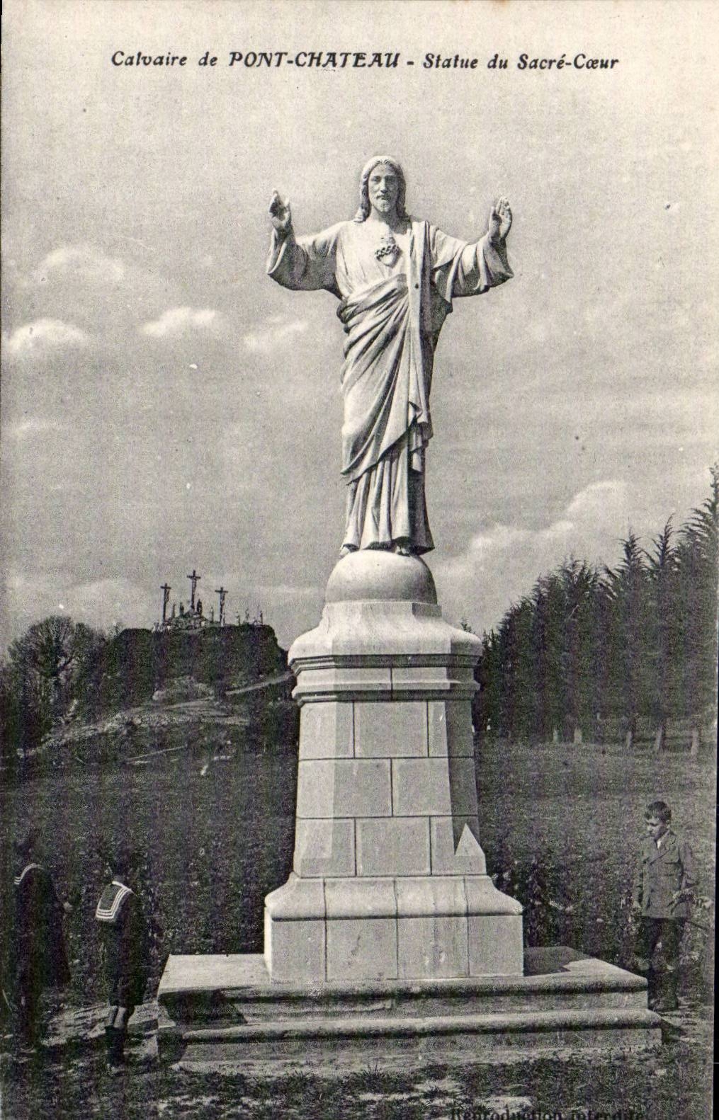 CPA Calvaire de Pontchateau Statue du Sacre Coeur