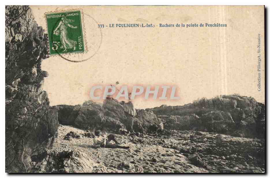 CPA Le Pouliguen Rochers de la pointe de Ponchateau