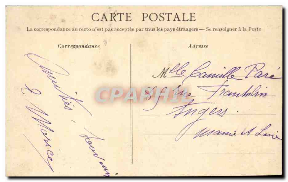CPA La Gueuse Folklore Costume Mere et son enfant rejete par la mer — Verso