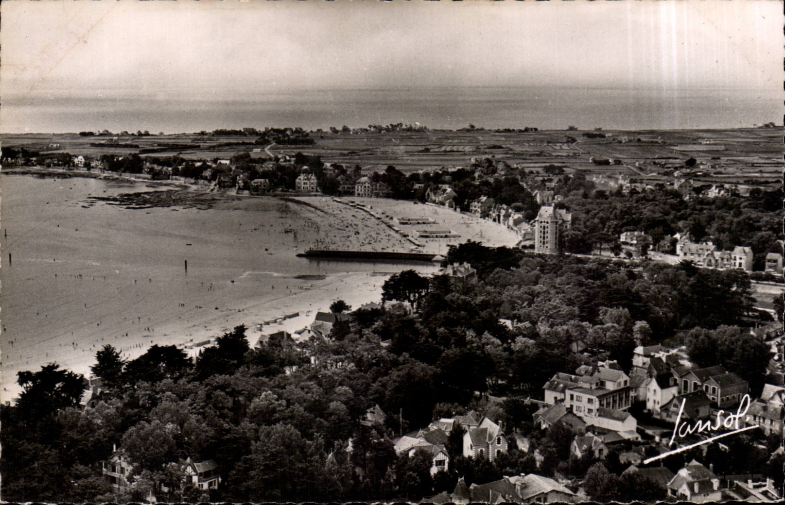 CPA La Baule La plage du Pouliguen prise d' helicoptere