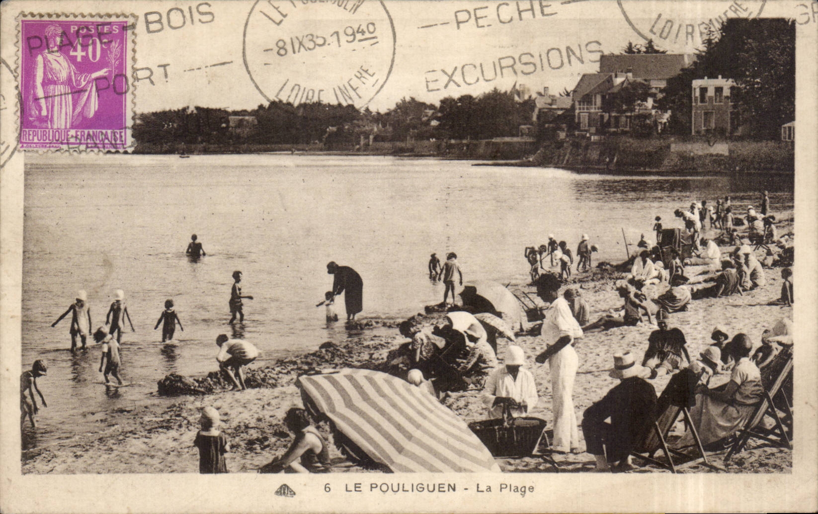 CPA Le Pouliguen La plage