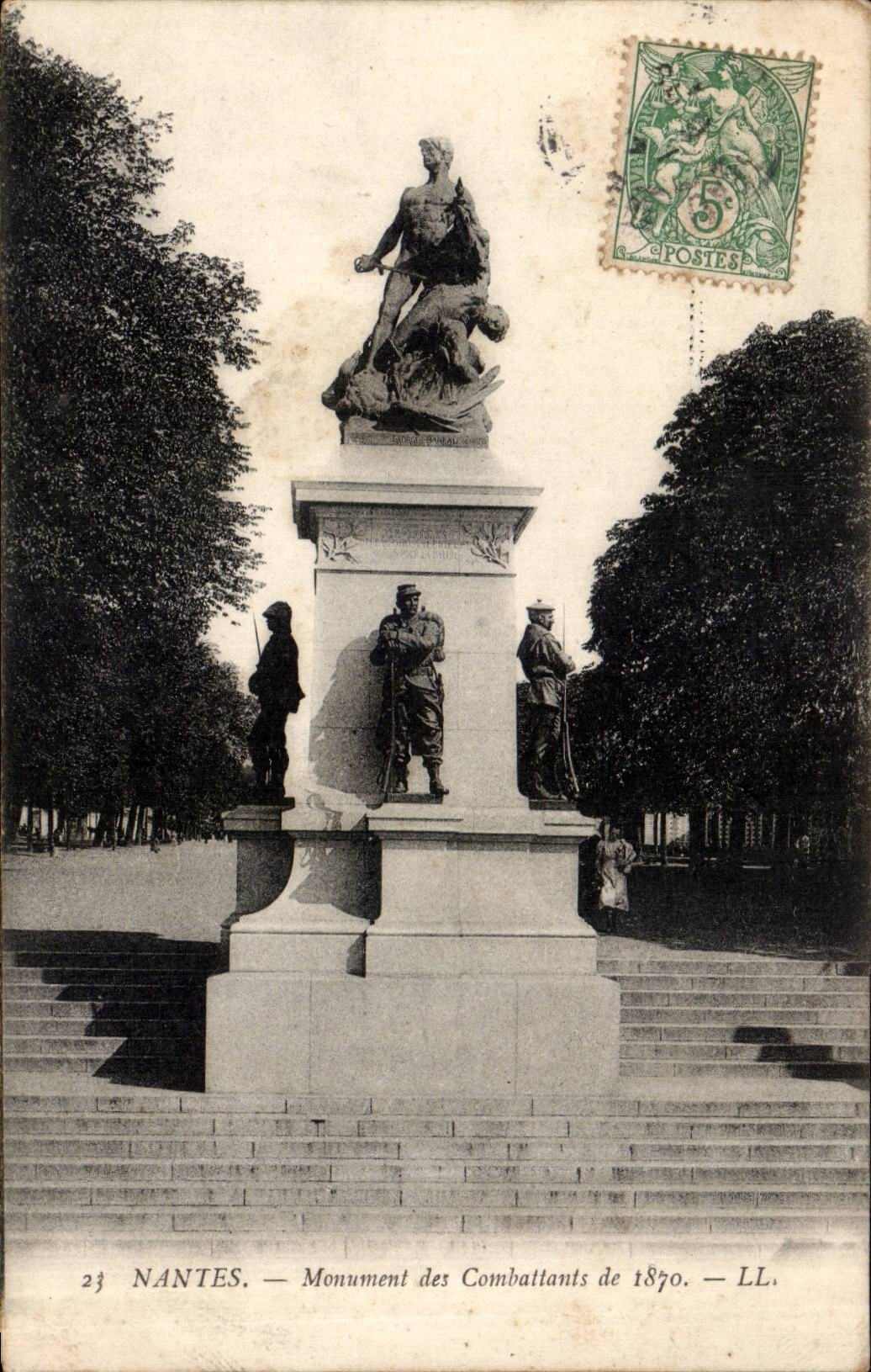 CPA Nantes Monument des combattants de 1870