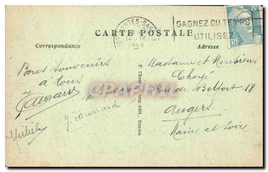 CPA Nantes Tombeau de Francois II Duc de Bretagne dans la cathedrale — Verso