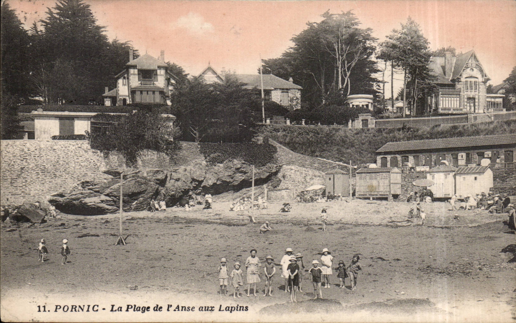 CPA Pornic La plage de l'anse aux lapins Enfants