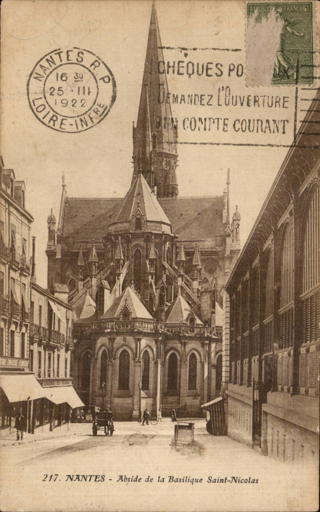 CPA Nantes Abside de la basilique Saint Nicolas