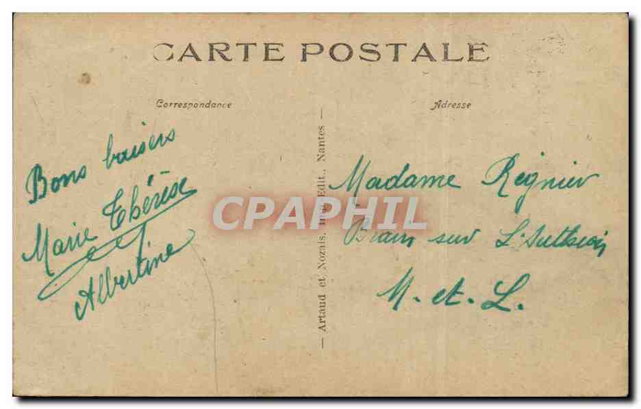CPA Nantes Abside de la basilique Saint Nicolas — Rückseite