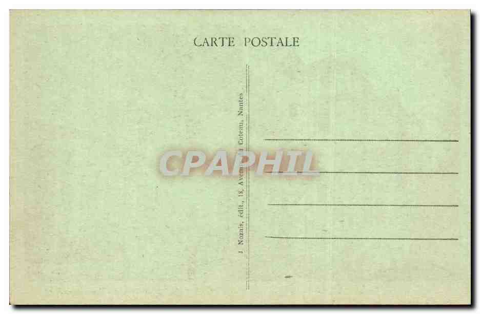 Nantes CPA Le theatre Colonnade corinthienne surmontee des statues de muses — Verso