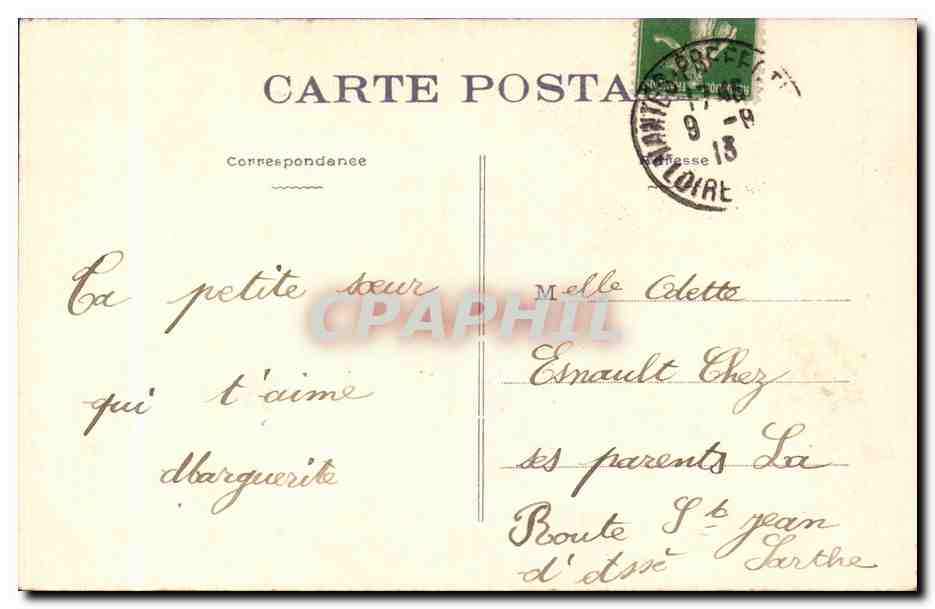 CPA Nantes Hotel de ville — Rückseite