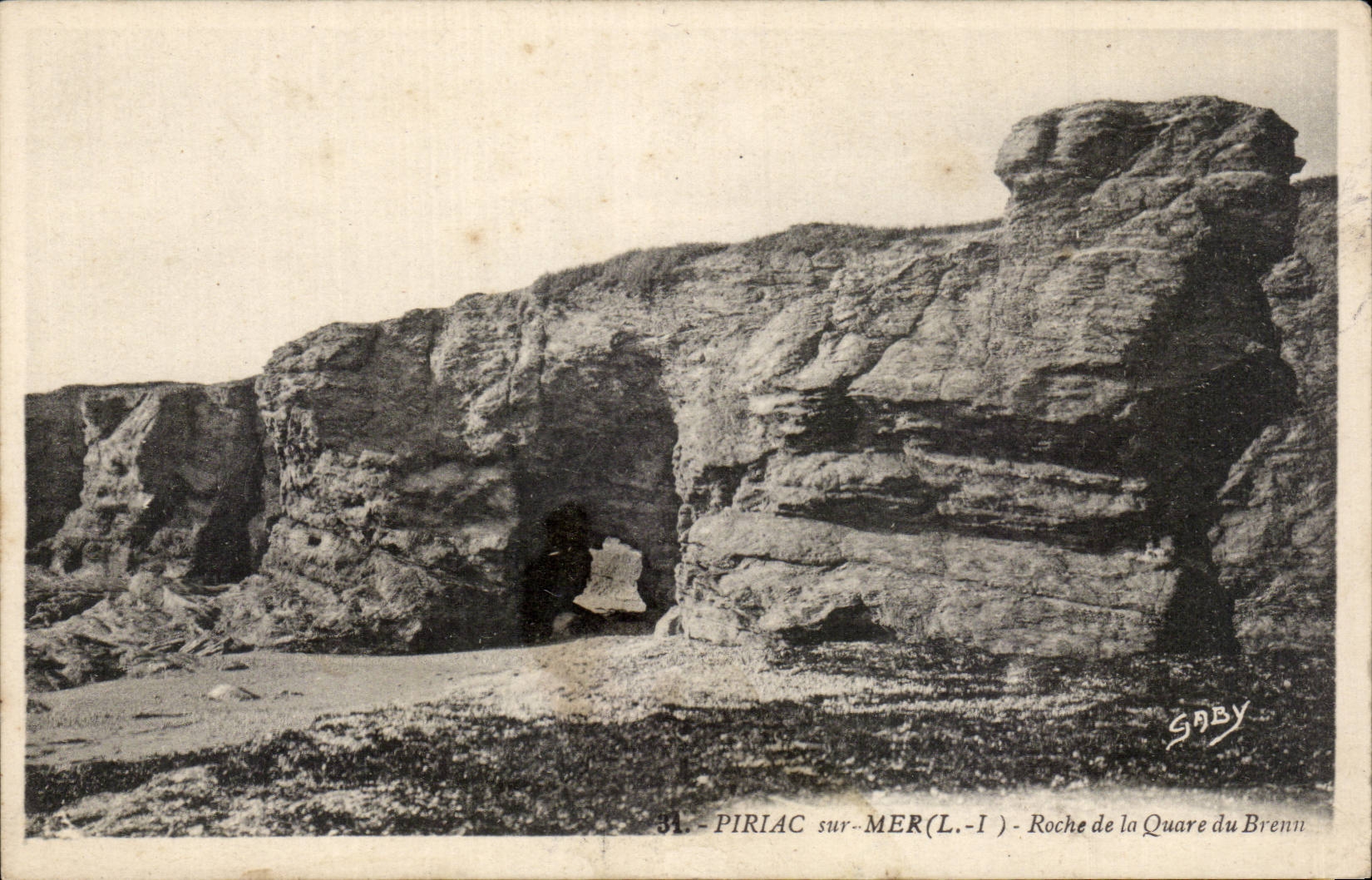 CPA Piriac sur Mer Roche de la quatre du Brentt