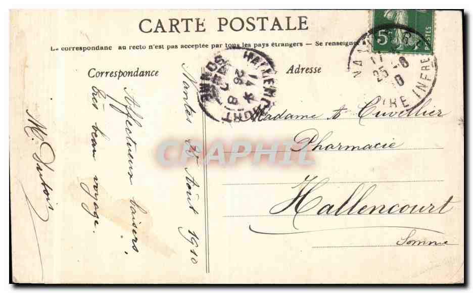 CPA Nantes La cathedrale — Verso