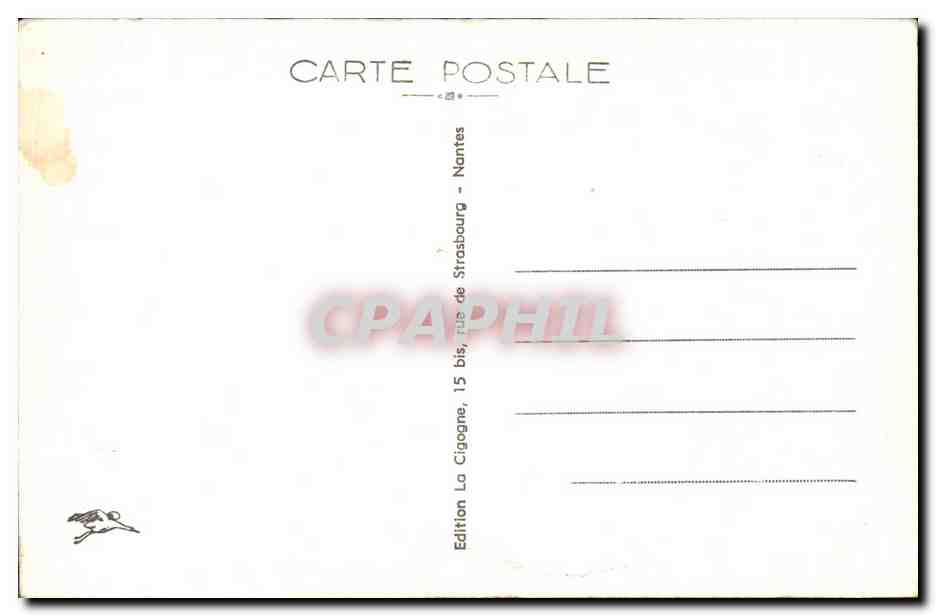 CPA Nantes La place royale et la rue Crebillon — Verso