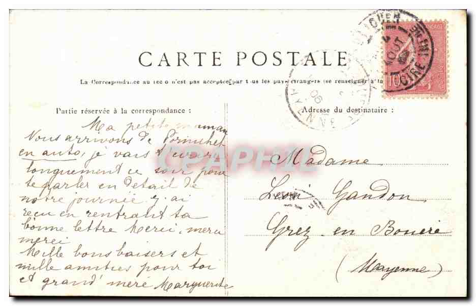 CPA St Nazaire le rocher du lion — Rückseite