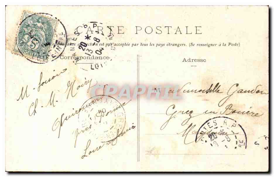 CPA Nantes Basilique St donatien — Verso