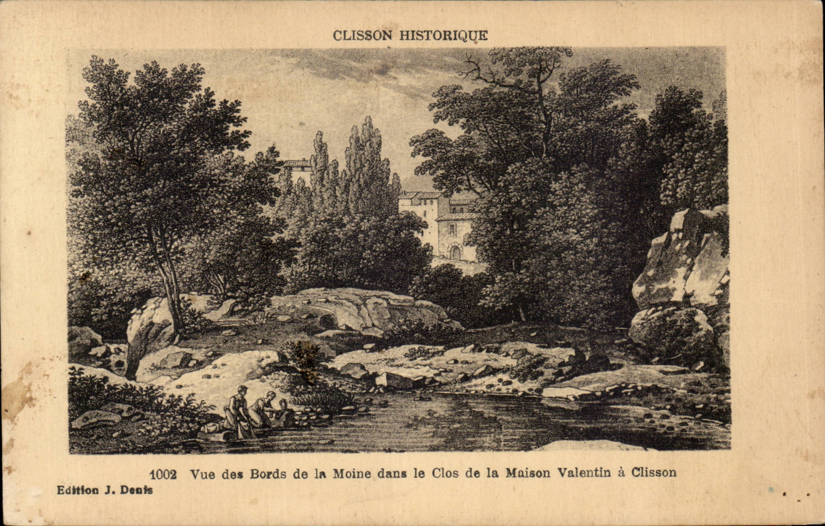 CPA Clisson Vue des bords de la Marne dans le clos de la maison Valentin a Lcisson