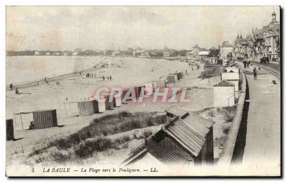CPA La Baule La plage vers le pouliguen