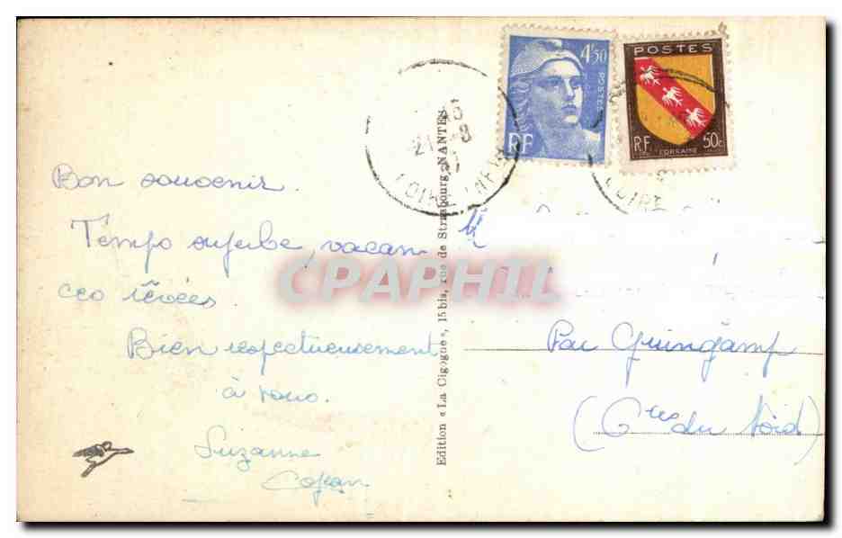 CPA Nantes La cathedrale  — Verso