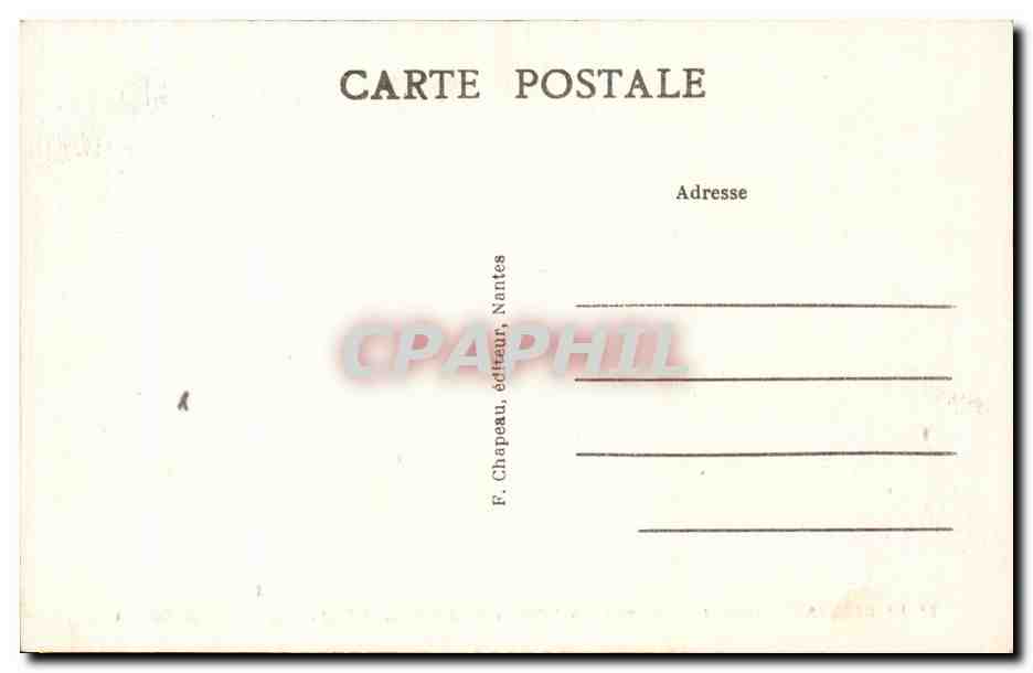 CPA La Bernerie Au bas des falaises de la rinais La plage et le sphinx au canard — Verso
