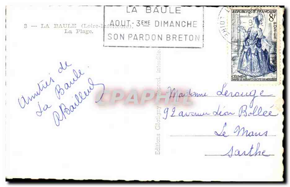 La Baule sur Mer CPA La plage Volley Ball Volley-ball — Verso