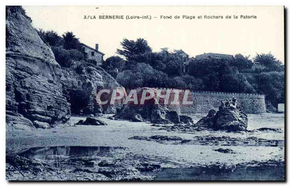 La Bernerie CPA Fond de plage et rochers de la Patorie