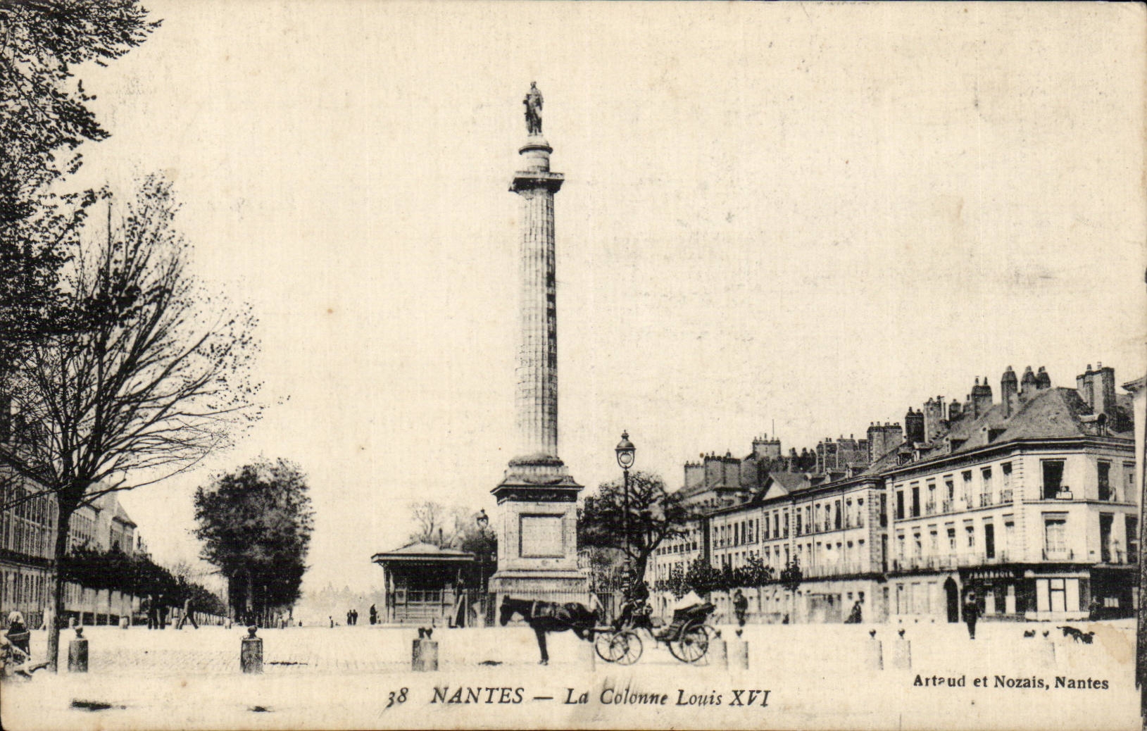 Nantes CPA la colonne Louis XVI