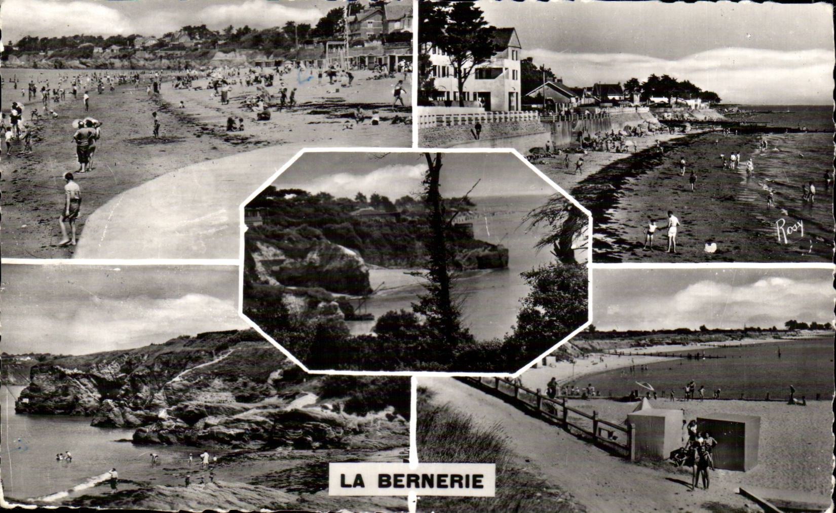 La Bernerie CPSM La grande plage Plage Sainte anne Sennetiere