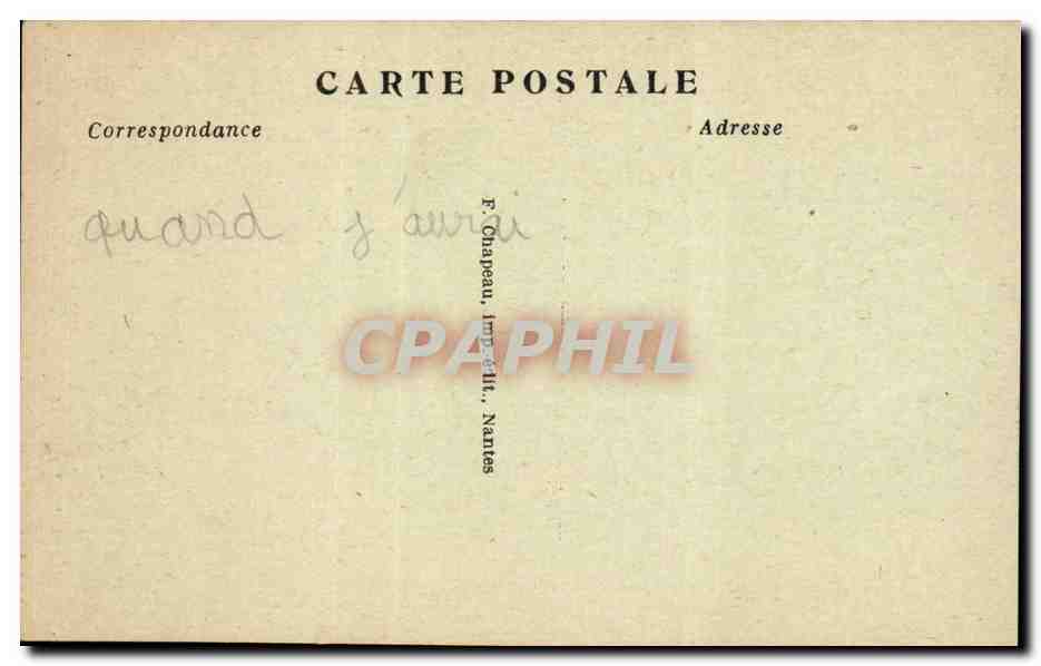 CPA Nantes Entree du chateau — Verso