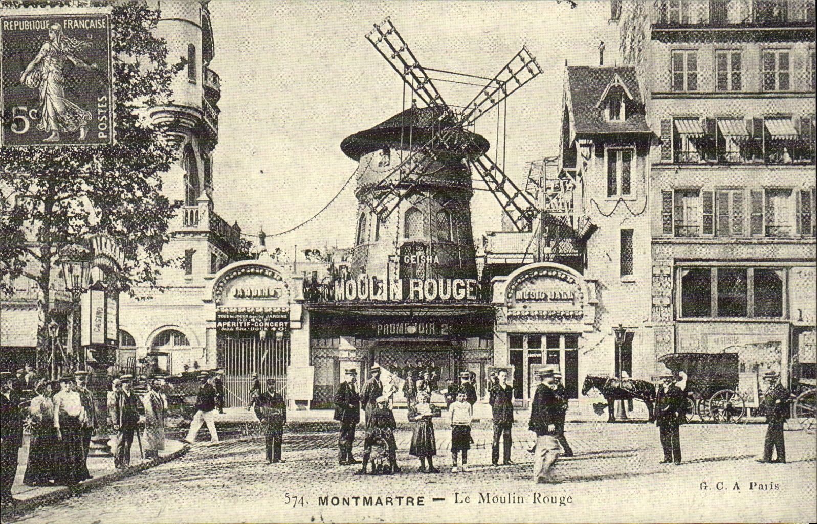 REPRODUCTION Paris Le moulin rouge Montmartre Red Mill
