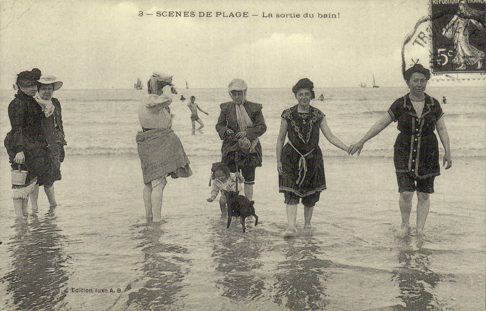 REPRODUCTION Types et costumes Scenes de plage La sortie du bain Folklore