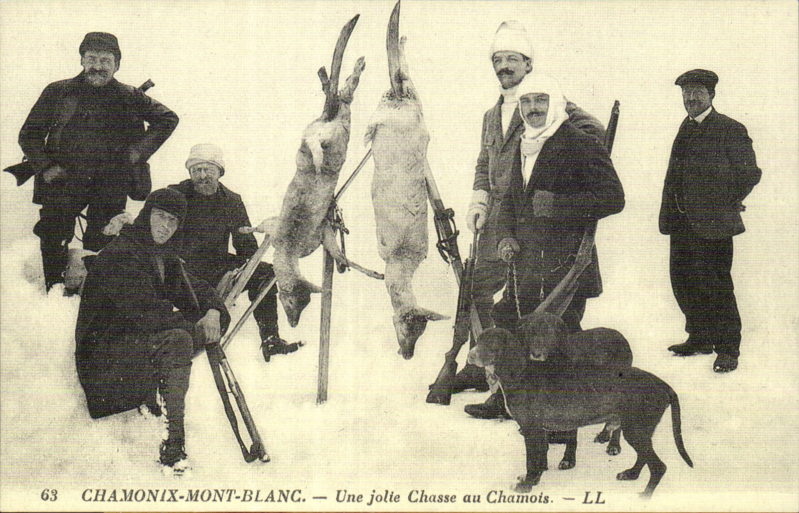 REPRODUCTION Chamonix Mont Blanc Eine schöne Alpenziegenjagd