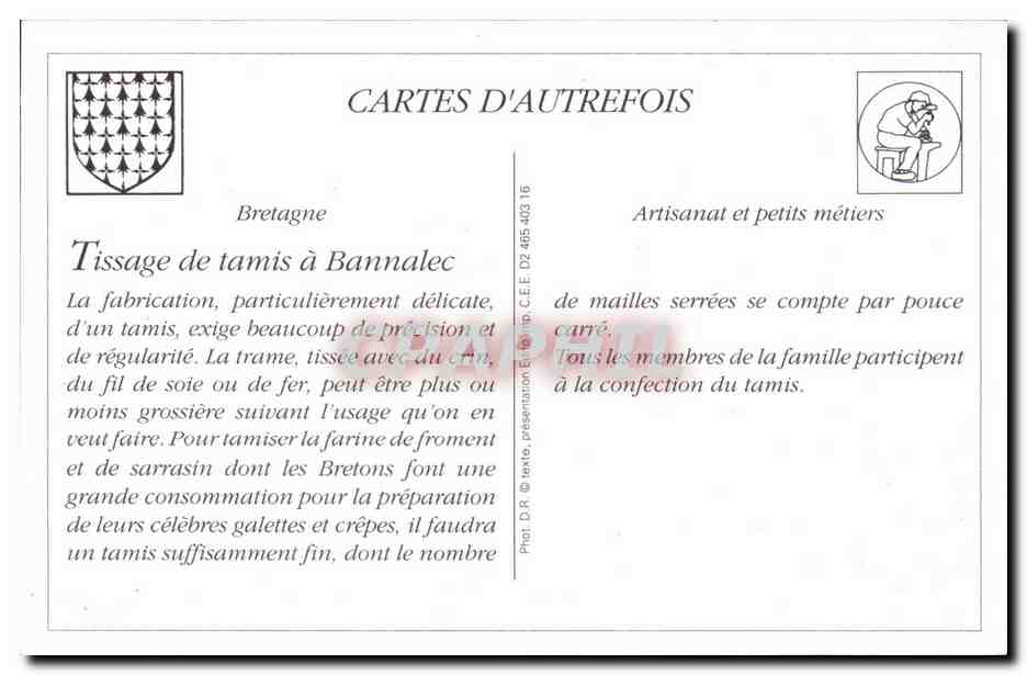 REPRODUCTION Tissage de tamis et de crible dans une famille de Bannalec — Rückseite
