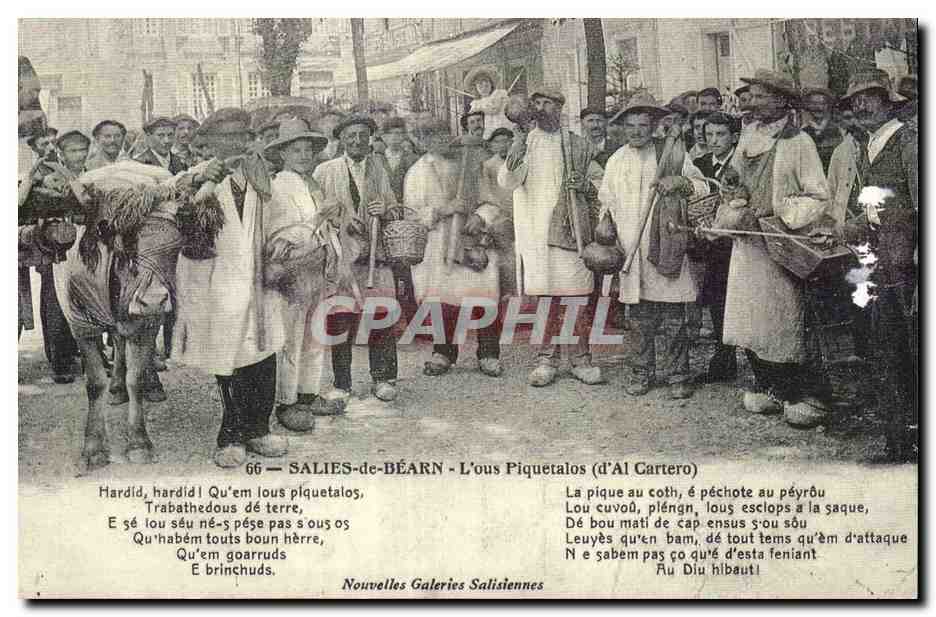REPRODUCTION Salies de Bearn L'ous piquetalos d'al CArtero DAnse Boeuf Folklore