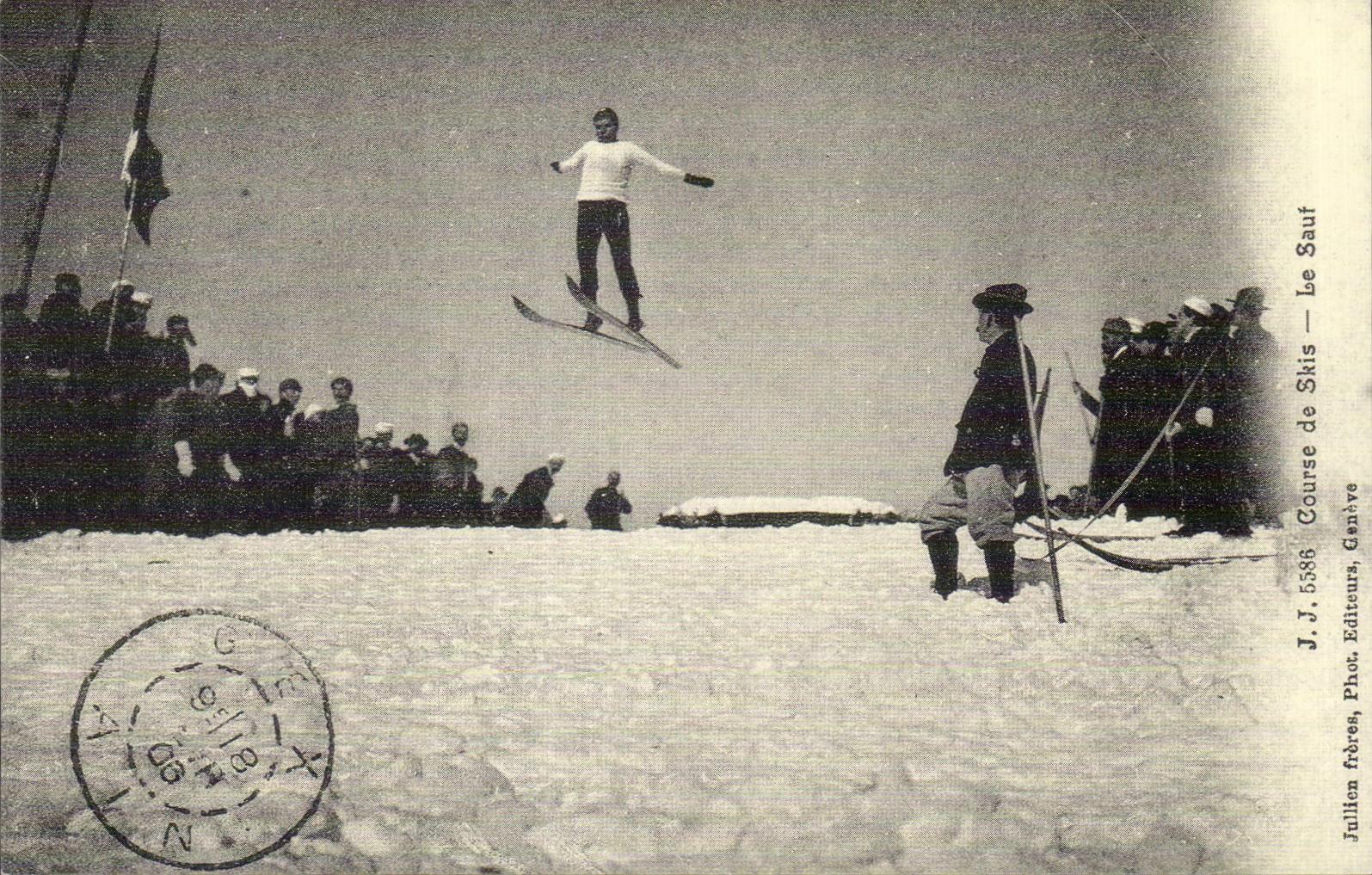 REPRODUCTION SAut a skis Sports d'hiver