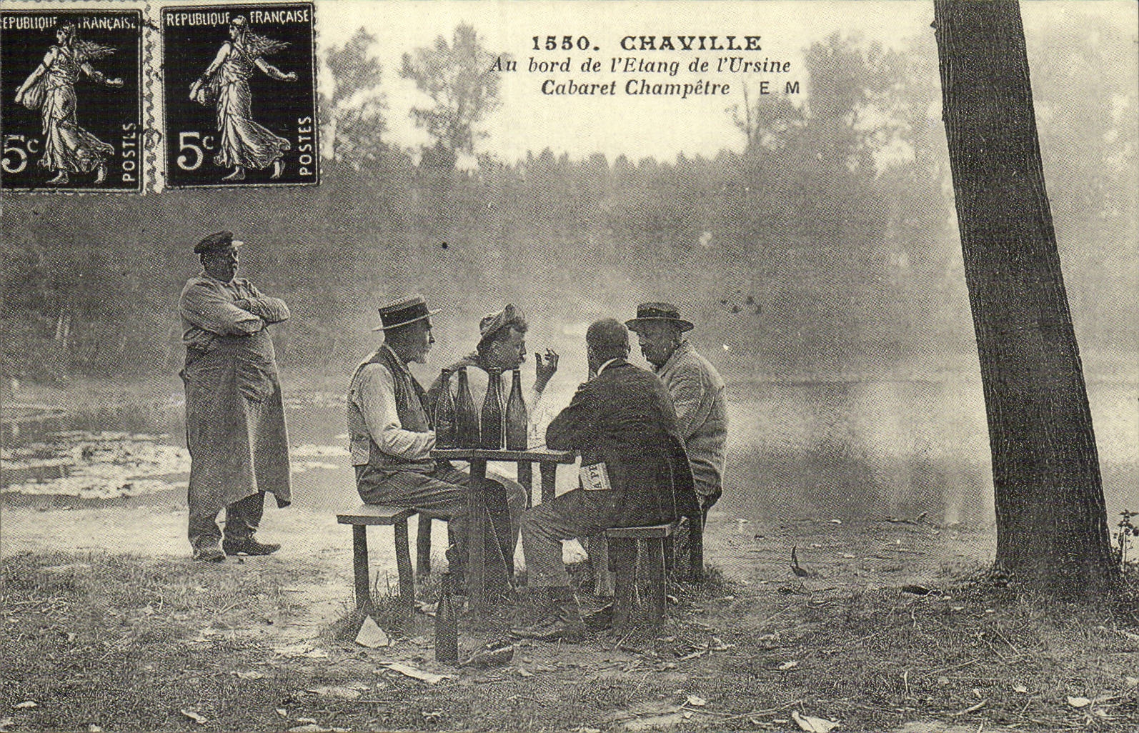 REPRODUCTION Chaville Au bord de l'etang de l'Ursine Cabaret Champetre Folklore
